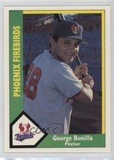 1990 CMC AAA Phoenix Firebirds Green Back George Bonilla #4 0h1