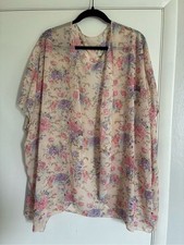 Sheer Floral Kimono Cardigan Duster