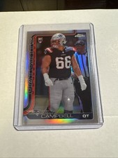 2025 Topps Chrome Will Campbell #379 RC Silver  Refractor New England Patriots