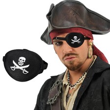 Pirate Eye Patch Skull Crossbone Adult Costume Halloween Cosplay Party Mask
