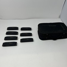 Hohner Piedmont Blues 7 Piece Harmonica Set Black Gold With Case