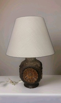Dümler Breiden Tisch Leuchte Lampe Keramik Vintage 70er Fat Lava Mid-Century TOP