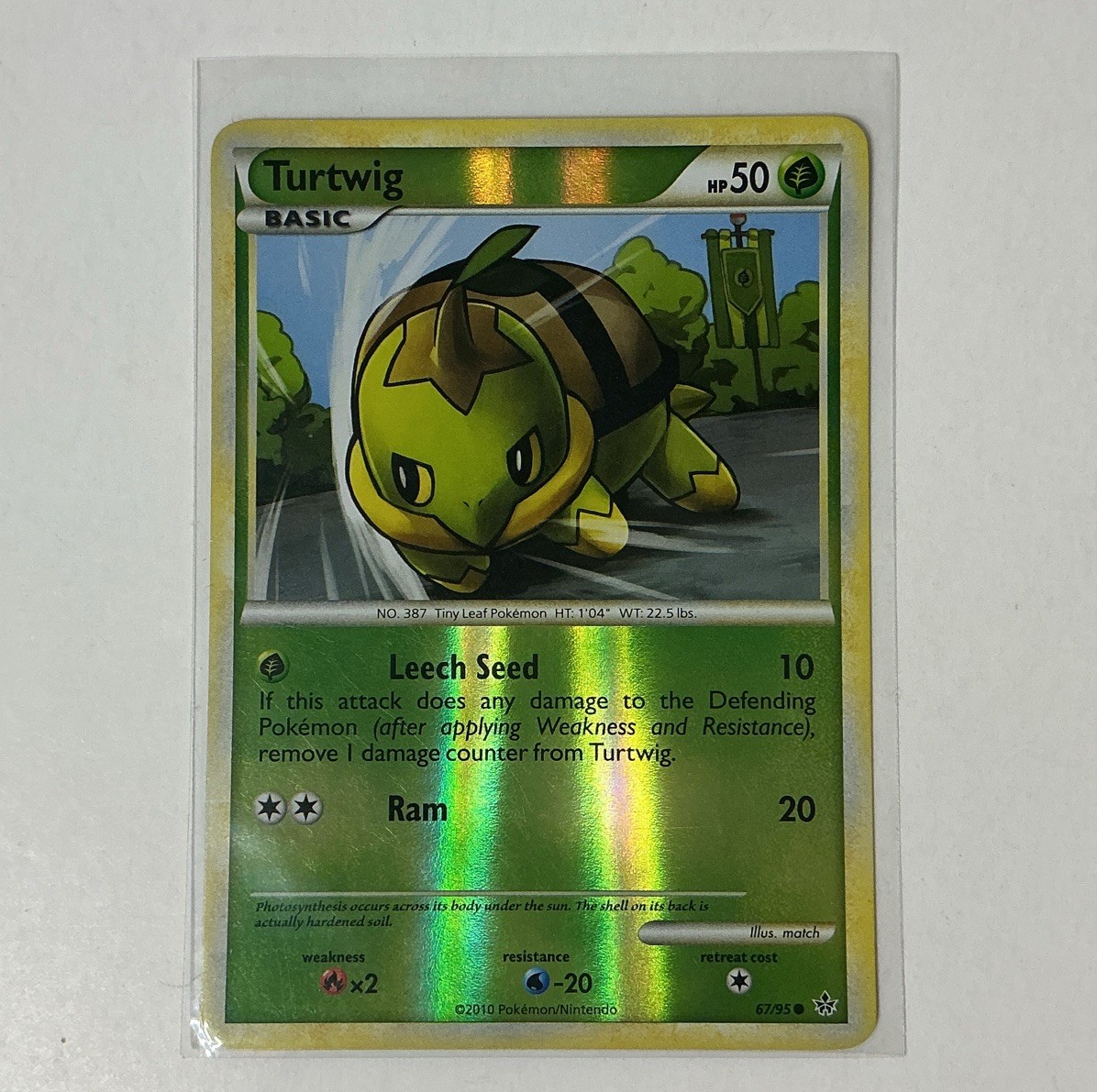 2010 Vintage Pokemon HS - Unleashed Reverse Holo Turtwig 67/95 ~ LP
