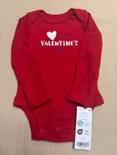 NEW Carter's My First Valentine's Day Red One Piece Shirt / Top Size Newborn