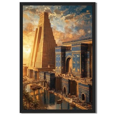 Ancient Babylon Cityscape Wall Art Canvas Oil Paintings Reproduction