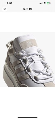 Adidas X Ivy Park Super Sleek 72 Platform Sneaker Off White/White