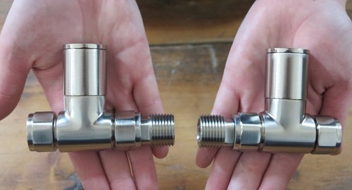 Modern Manual Radiator Valves - Milan Radiator Valve Set - Ideal for Towel Rails - Picture 10 of 52