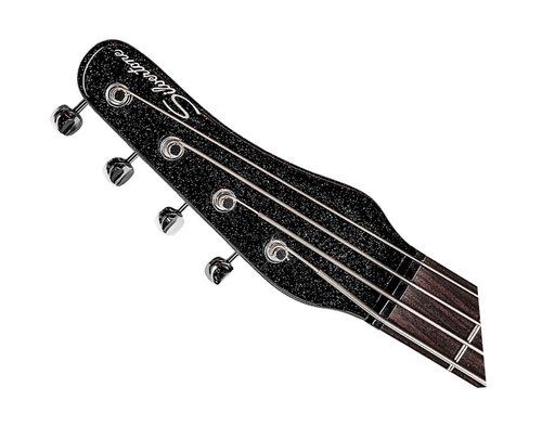 Silvertone 1444 Classic Series Short Scale Bass - Black Silver Flake - Picture 4 of 8
