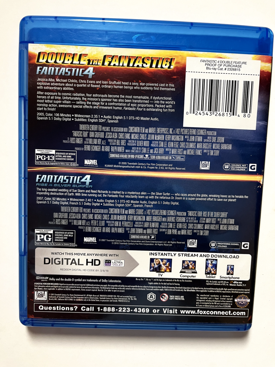 Fantastic Four Double Feature (Blu-ray) OUT of Print 24543268154| eBay