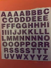 Creative Memories / Mrs. Grossman's NLA Extravagant Sticker - ABC Plum PW