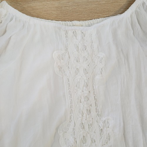 Alter'd State Dress Large Tunic Boho Off The Shoulder White Beach Cover Up Lined - Picture 3 of 9