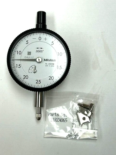 Mitutoyo 2507 AB Dial Indicator 0-.125" Range .0005" Grads Flat Back  New 2507AB