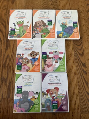 Baby Einstein Disney Collection 7 DVD Sealed NEW 6, 9, 12 Months Songs, Animals