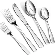 Silverware, Modern Flatware 4 Piece Kitchen and Dining Room Flatware Set