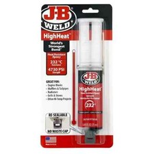 JB Weld HighHeat Epoxy Resin Syringe Heat Resistant Multi Purpose Sets in 1 Hour