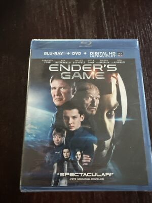 Ender's Game (Blu-ray + DVD, 2013, Harrison Ford SEALED