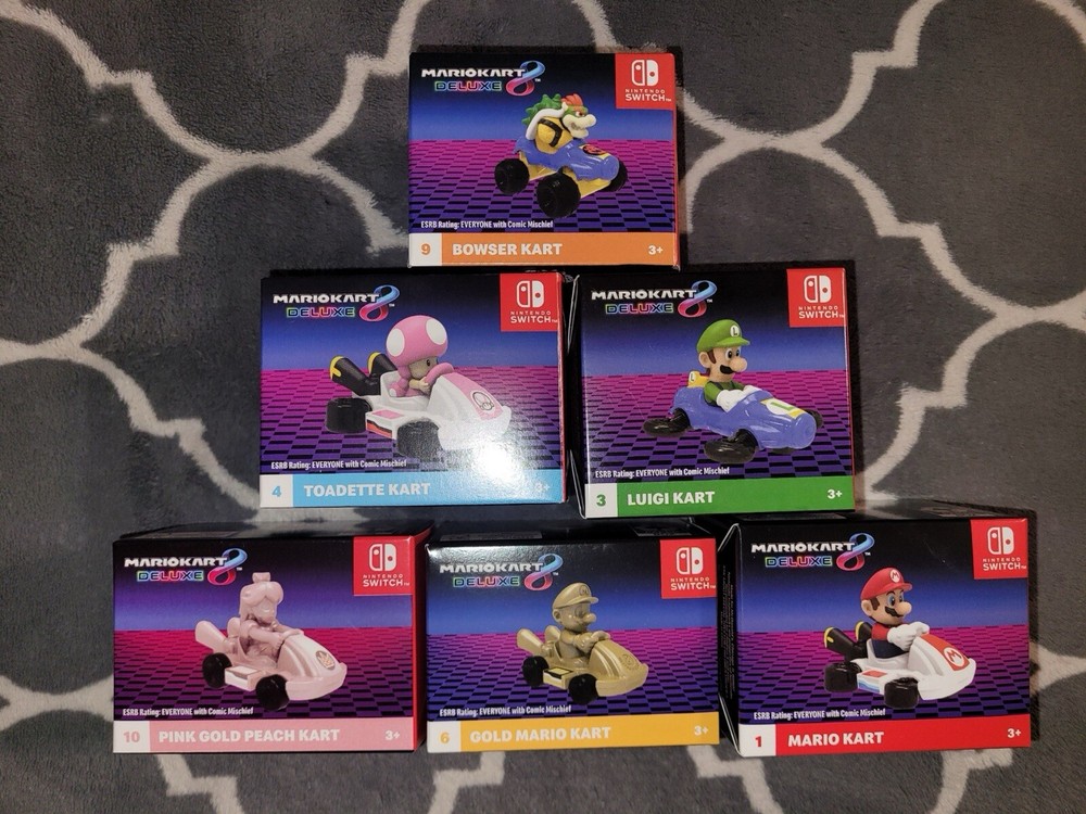McDonalds Mario Kart 8 toy set with 6 collectible characters