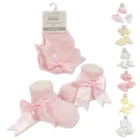 Baby Girls Tutu Socks Spanish Style Frilly Lace Satin Bow Ruffle NB - 18 Months