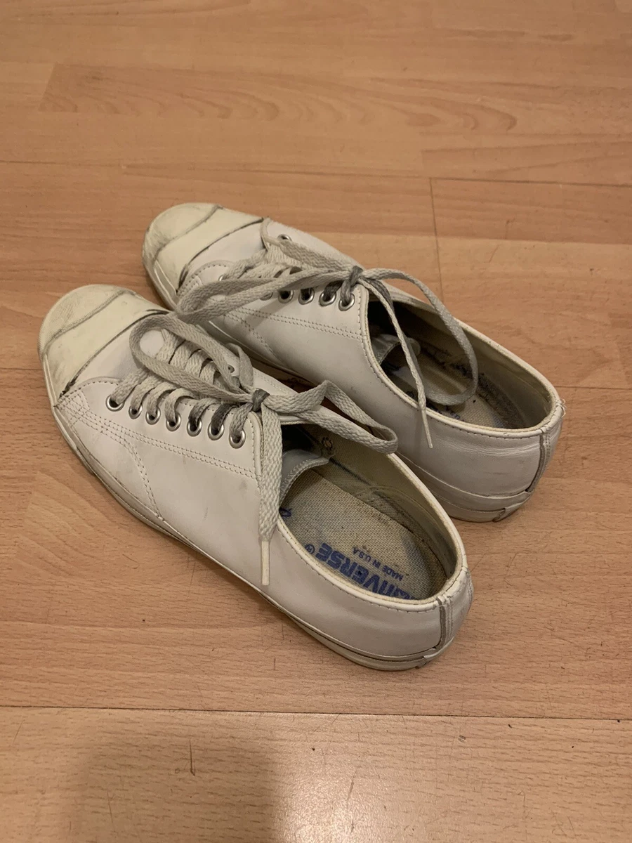 Converse Jack Purcell Low White Glove Leather Made In USA Size 9