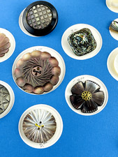 Pierced Edged Buttons Carved Pearl Sewing Vintage