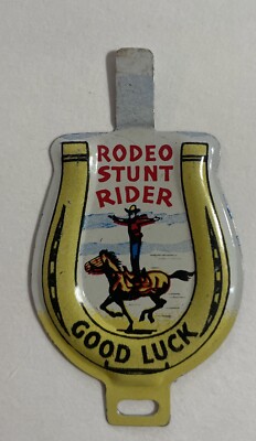 Vintage 1950s Post Raisin Bran Rodeo Stunt Rider Good Luck Cereal Premium USA
