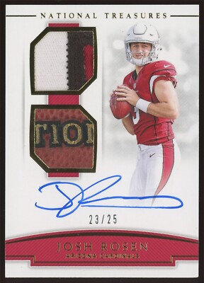 2018 National Treasures Rookie Patch Auto Prime Josh Rosen #RSC-JR RPA SP RC /25