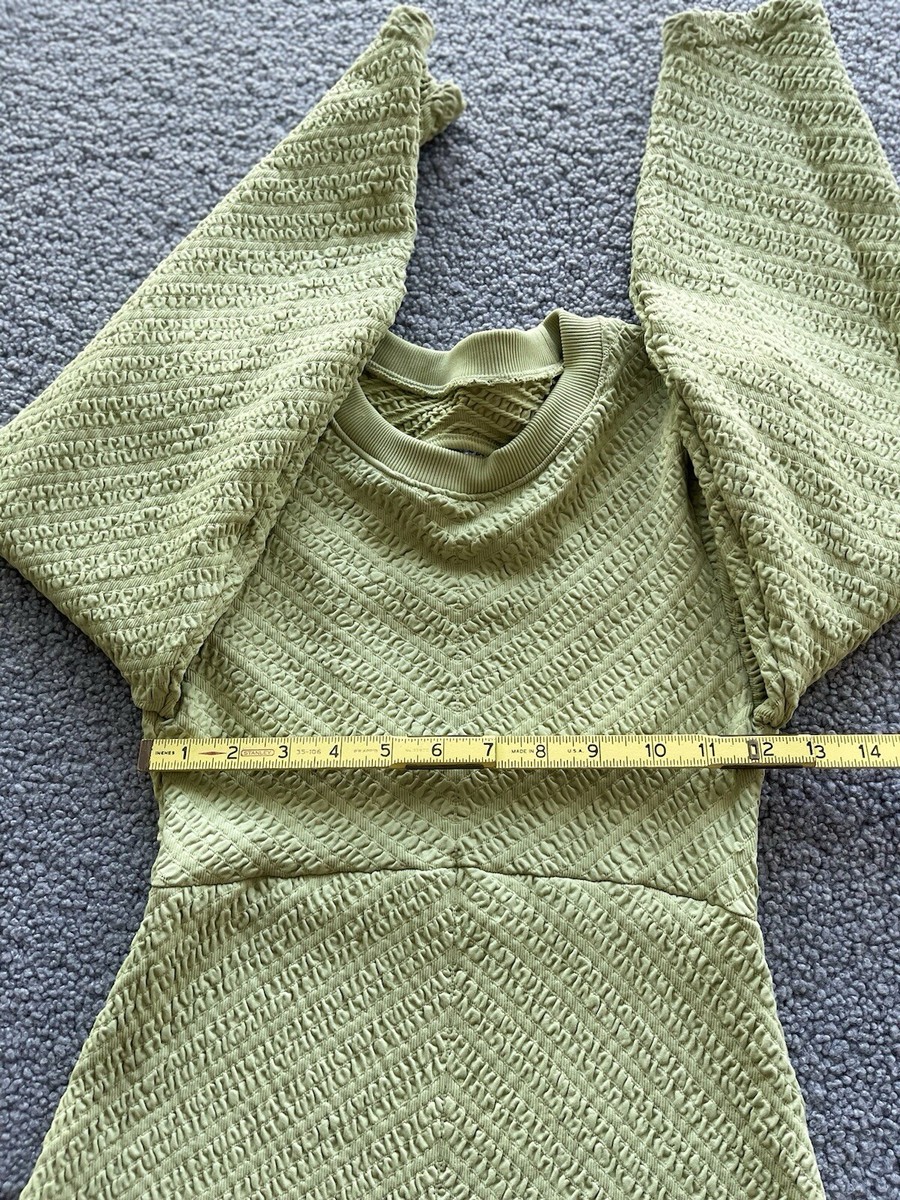 Free People Midi Sweater Dress Gabby Seamless Green Stretchy Fall Sz XS/S  New | eBay