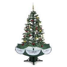 Snowing Christmas Tree with Umbrella Base Distinctive Snow Falling Design Party