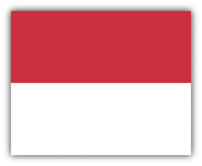 Monaco Flag Car Bumper Sticker Decal