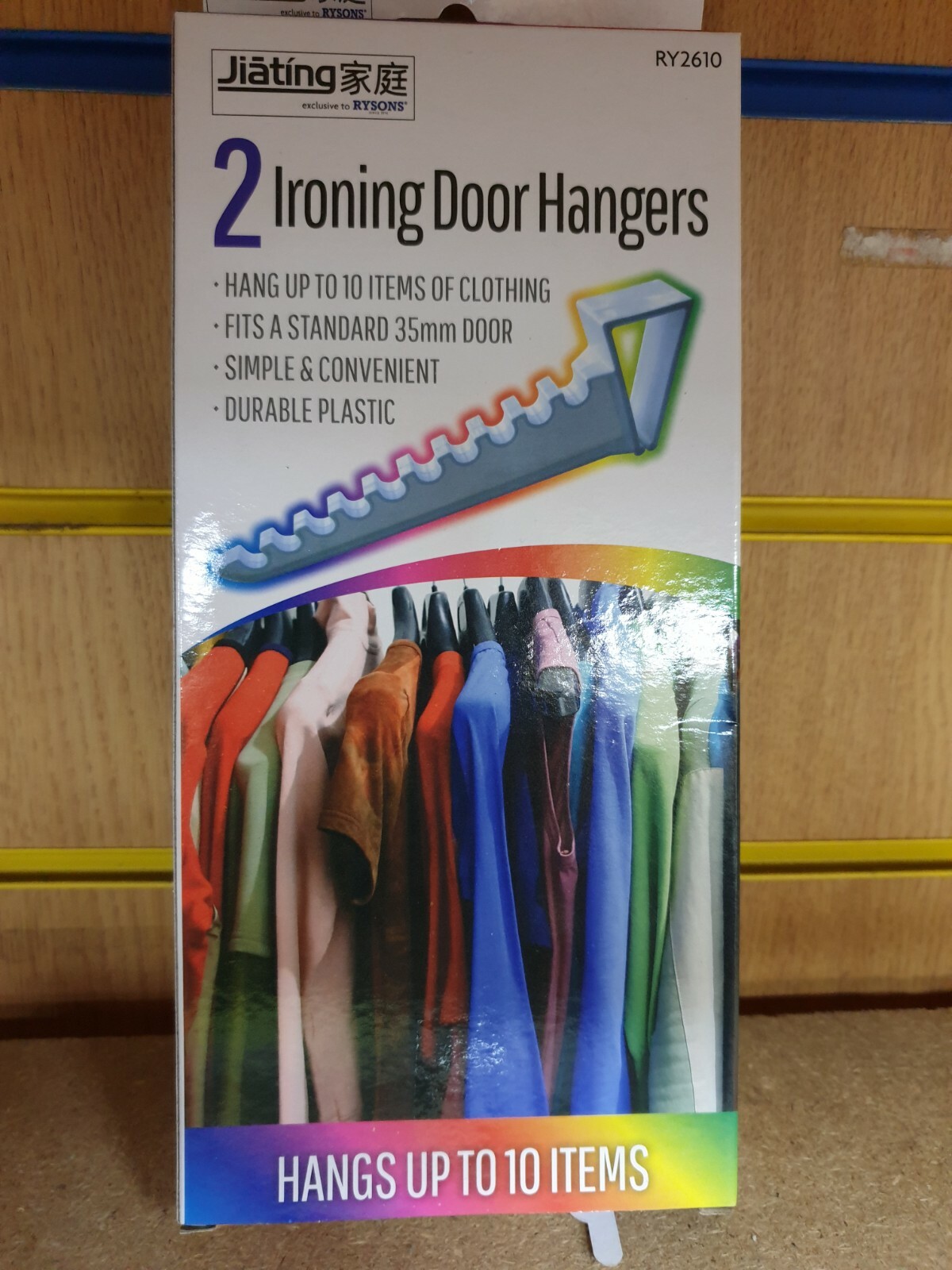 2Pcs Over Door Ironing Hanging Hooks Laundry Neat Storage Clothes