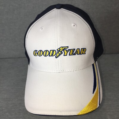 Goodyear Tires K Products Hat Cap White Blue Strapback