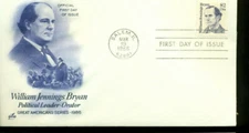 1986 FDC - Scott# 2195 - $2.00 Wm Jennings Bryan - Art Craft Cachet  UA