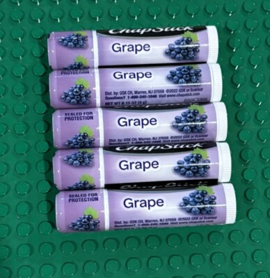 Five Chapstick Grape Lip Balm Lot New