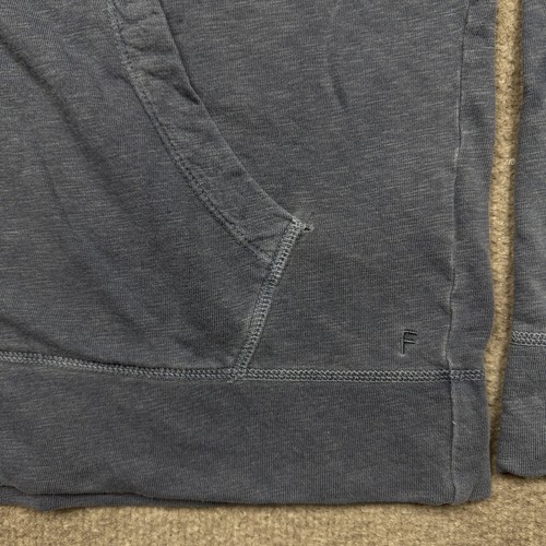 James Perse Mens Hoodie Blue 2 Full Zip Lightweight Breathable Drawstring * READ - Picture 8 of 13