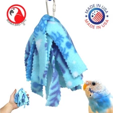 1618 Mini Fluff Bird Toy Cuddle Fleece Fabric Hanging Soft Parrot Budgie Toys