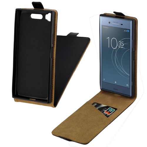 Vertical Flip Leather Black Full Cover Back Case Skin Holster For iPhone Galaxy - Zdjęcie 62 z 96