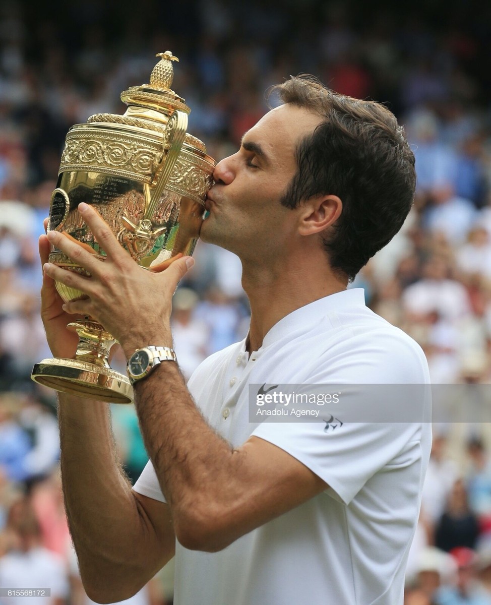 Nike Roger Federer RF 2017 Wimbledon Henley Polo Tennis