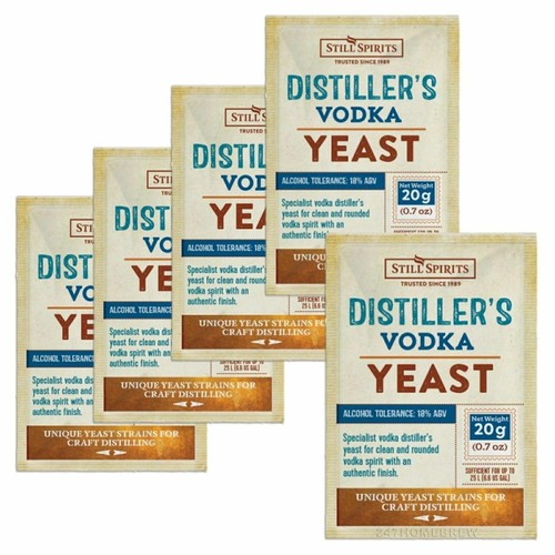 5x Still Spirits Distillers Vodka Hefe 20g für 25L 18% Vol.