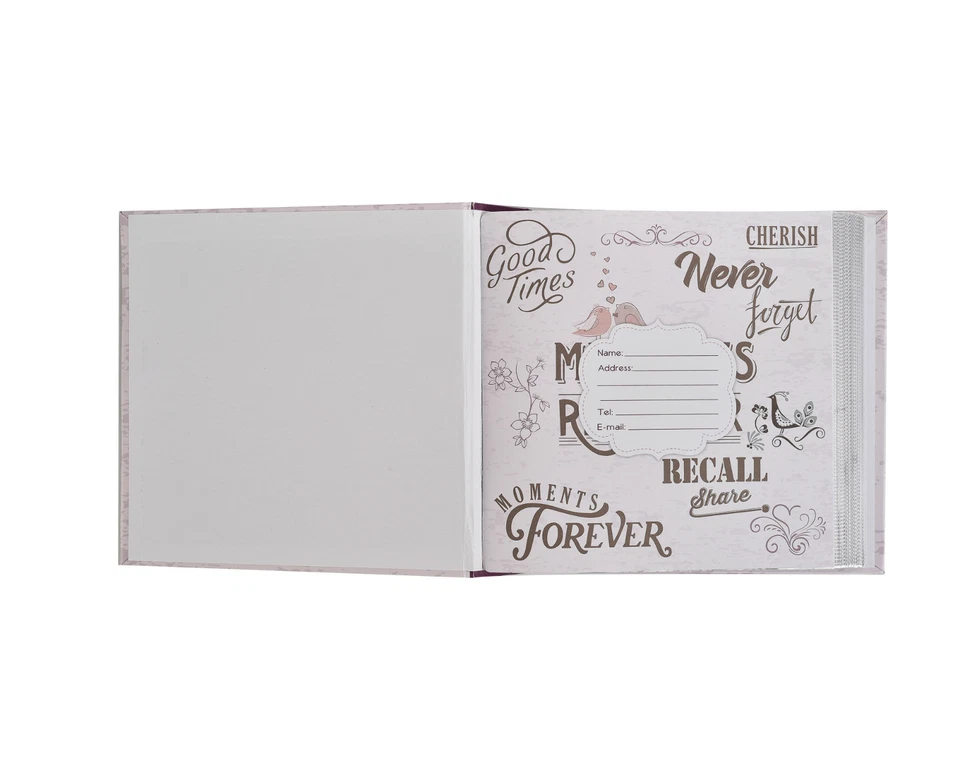 Photo Album Slip In Case Memo Photograph For 200 x 4 x 6'' picture, Purple  - Image 4 of 4
