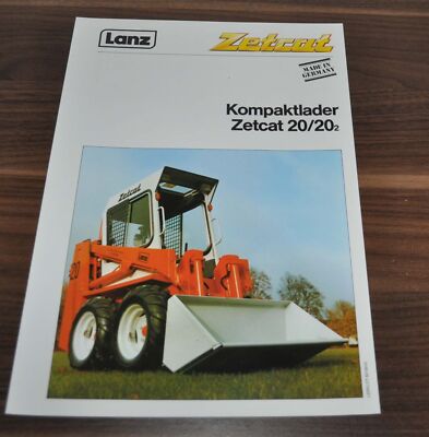 Lanz Kompakt Lader Zetcat 20/20 Compact Wheel Loader Brochure Prospekt