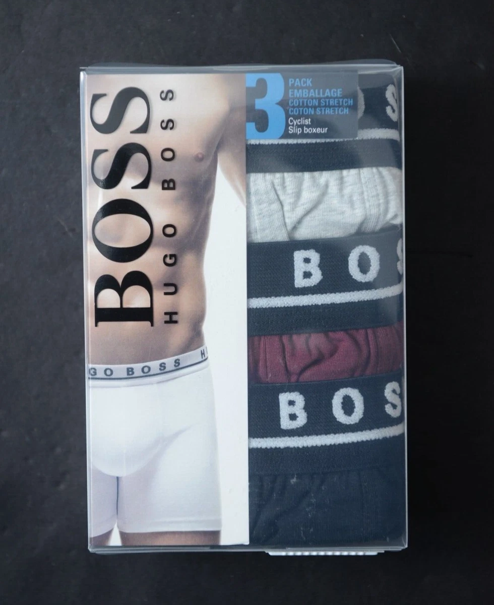 BOSS - Three-pack of stretch-cotton boxer briefs