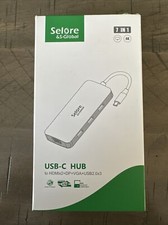 USB C to Dual HDMI Adapter,7 in 1 USB C Docking Station to Dual HDMI DisplayPort