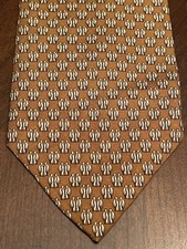 Brooks Basics Brown 100% Silk Men’s Neck Tie Made In Usa
