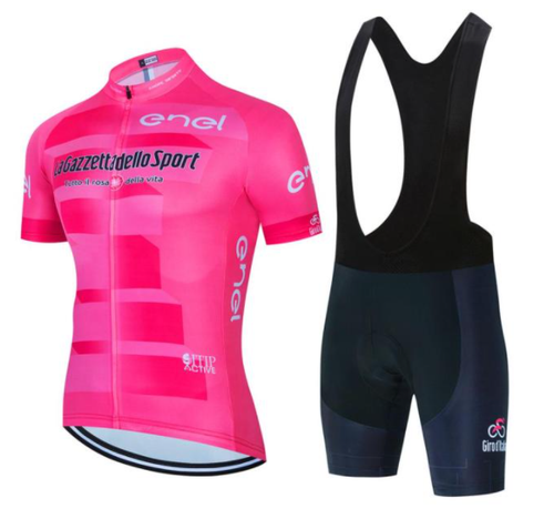 Completo ciclismo estivo 2021 abbigliamento maglia -salopette LA GAZZETTA  DELLO | eBay
