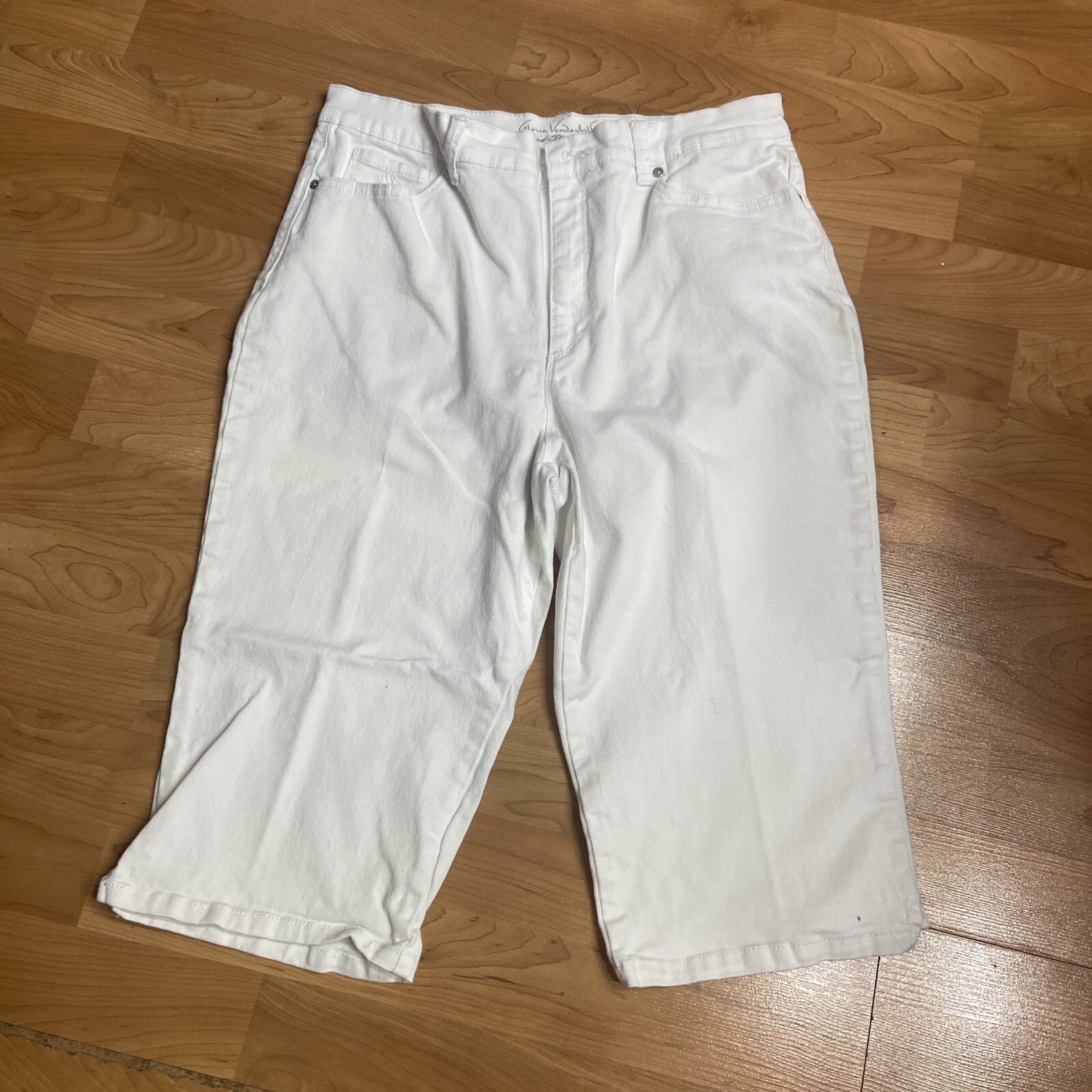 Gloria Vanderbilt Jeans Womens 14 White Denim Amanda Missy Senora