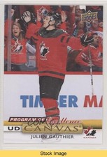 2019 Upper Deck UD Canvas Program of Excellence Julien Gauthier #C261 READ ds4