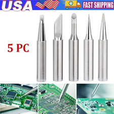 5 Pcs Solder Screwdriver Iron Tip For Hakko Soldering Station Tool Kit 900M-T US