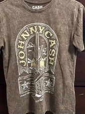 Johnny Cash Western Tshirt Cowboy Cowgirl Rodeo Graphic Cactus Desert Women's Sm