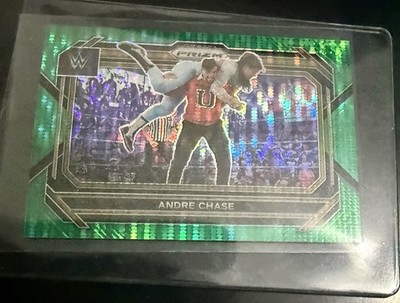 2023 Panini Prizm WWE - Andre Chase #46 Green Pulsar Prizm /25 RARE