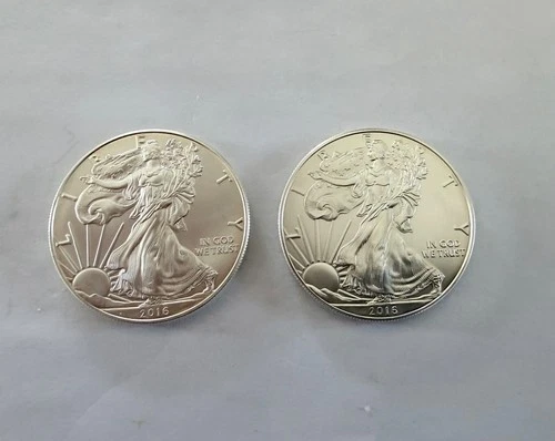 2016 American Silver Eagle 1 OZ. X 2 /.999 Fine Silver BU Uncirculated